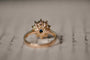 Bague 54 Bague vintage en or jaune et saphir bleu 58 Facettes