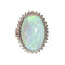 Bague 50 Bague vintage en or jaune 14 carats avec opale et diamant ovale 58 Facettes G13942