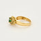 Bague 54 Bague marguerite or jaune, diamants et émeraude 58 Facettes ENG10398