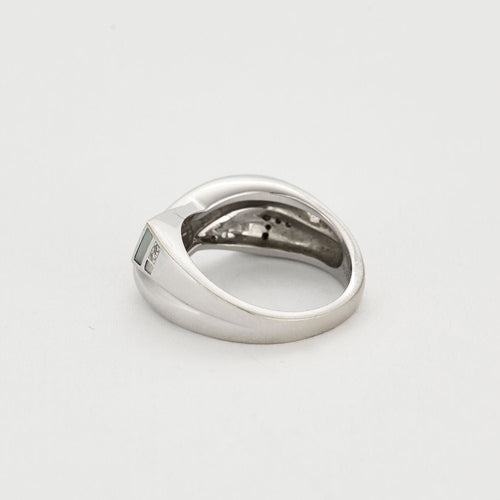 Bague 54 MAUBOUSSIN - En Corps et Encore - Bague or blanc, nacre et diamants 58 Facettes RAM2639