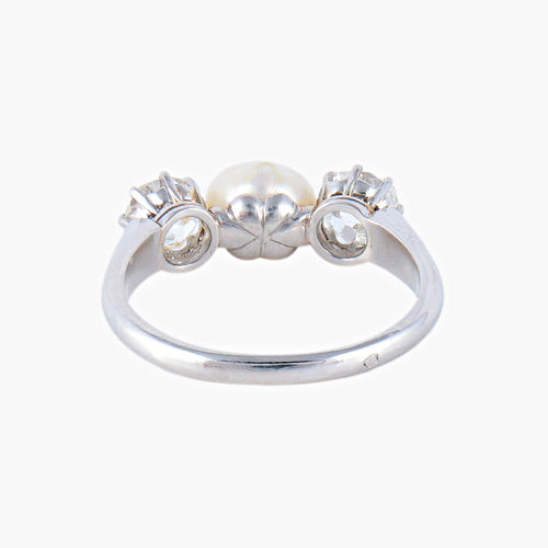 Bague 58 Bague Perle et Diamants 58 Facettes