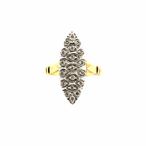 Bague 59 Bague marquise or jaune diamants 58 Facettes 85-GS34883-1