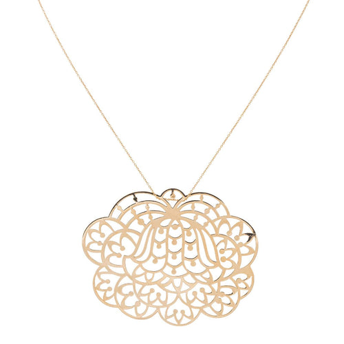 Collier Ginette NY Collier Pendentif Jumbo Lotus Or rose 58 Facettes 2656315CN
