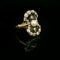 Bague 52 Yelow gold, pearl and dialmond ring circa 1890 58 Facettes