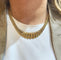 Collier maille américaine en chute or jaune 18 carats