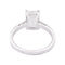 Bague 54 Bague taille émeraude, or blanc. 58 Facettes 33927