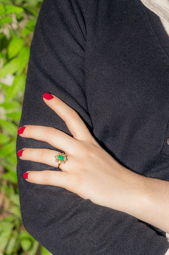 Bague 52 Bague Pompadour Or jaune Emeraude 58 Facettes 3753143RV