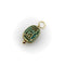 Pendentif Pendentif scarabée en faïence turquoise de style néo-égyptien avec monture en or 14 carats 58 Facettes A2003N