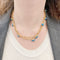 Collier Sautoir Pomellato, "Capri", or rose, céramique turquoise. 58 Facettes 33660