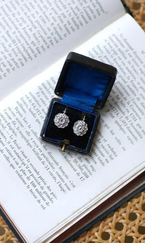 Boucles d'oreilles Boucles d'Oreilles Marguerite Diamants Taille Rose 58 Facettes