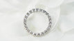 Bague 51 Alliance américaine en or blanc et diamants 0,22ct 58 Facettes 30430