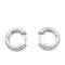 Boucles d'oreilles Créoles or blanc et diamants. 58 Facettes 33864