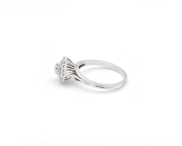 Bague Bague en or blanc avec diamants totalisant 0,45 ct 58 Facettes