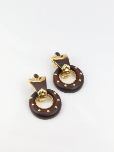 Boucles d'oreilles Boucles d’oreilles en or et Bois d’amourette 58 Facettes 521