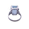 Bague 54 Solitaire Or Blanc & Aigue-Marine 58 Facettes