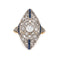 Bague 52.5 Bague Saphir Diamant Art Déco Vintage 58 Facettes G12009