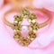 Bague 52 Bague ancienne Art Nouveau fleurs et perle fine 58 Facettes 24-238