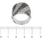 Bague 55 Bague bandeau diamants noirs et blancs 58 Facettes 25639