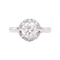 55 Bague solitaire platine, diamant. 58 Facettes 34159