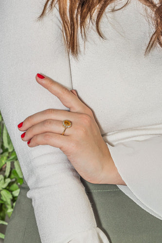 Bague Bague Pompadour Or jaune Saphir, Diamant 58 Facettes 3754274CN