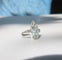 Bague Bague en platine édouardienne avec diamant taille européenne ancienne en forme de navette 58 Facettes