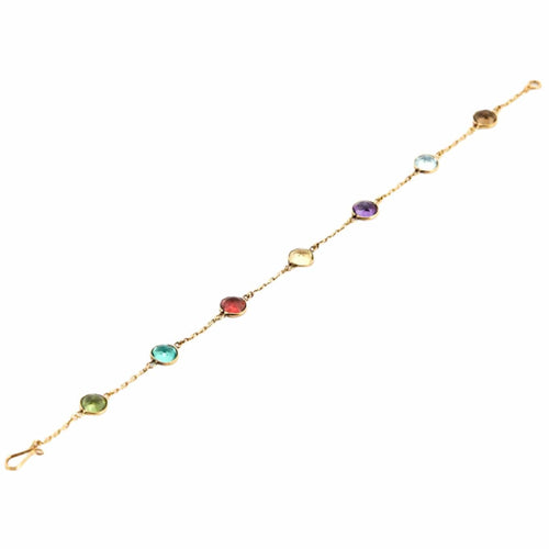 Bracelet Bracelet or jaune et pierres de couleurs 58 Facettes NAR01484
