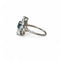 Bague 58 Bague fleur or blanc, saphir et diamants 58 Facettes 256