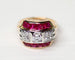Bague 47 Bague Dôme Or Rose Diamants et Calibrés de Rubis Verneuil 58 Facettes A11310