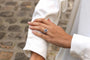 Bague Bague Platine Saphir Diamants 58 Facettes 22801