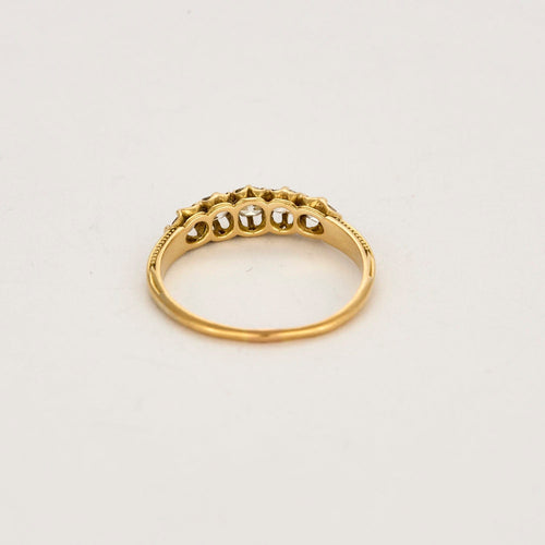 Bague 61.5 Bague jaretière or jaune et diamants 58 Facettes ROD3554