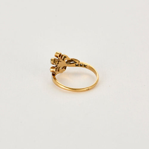 Bague 54 Bague or jaune et blanc, rubis et diamants 58 Facettes LAN12232