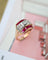 Bague 47 Bague Dôme Or Rose Diamants et Calibrés de Rubis Verneuil 58 Facettes A11310