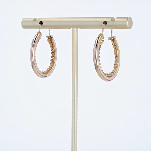 Boucles d'oreilles Boucles d'oreilles créoles or rose 58 Facettes 24-339