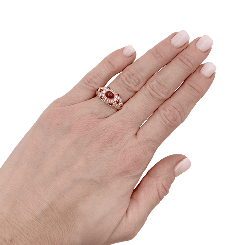 Bague 52 Bague Cartier, "Corinthe", or jaune, rubis, diamants. 58 Facettes 34409