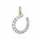 Pendentif Pendentif fer à cheval en diamant de style victorien antique, en or et platine, ancienne mine 58 Facettes G14061