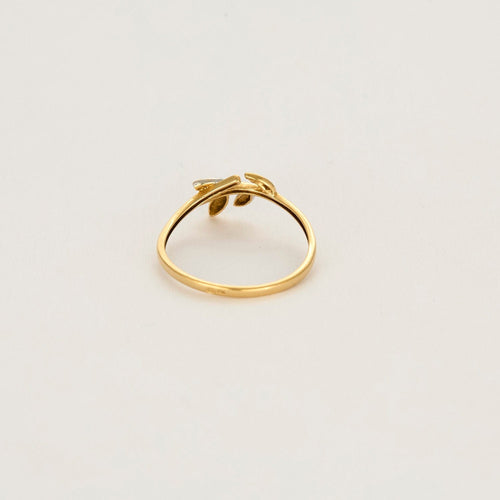Bague 53 Bague or jaune et gris 58 Facettes CHAL02462