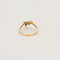 Bague 53 Bague or jaune et gris 58 Facettes CHAL02462