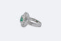 Bague Oro Bianco / 12 Bague en or blanc avec diamants et émeraude 58 Facettes anl794