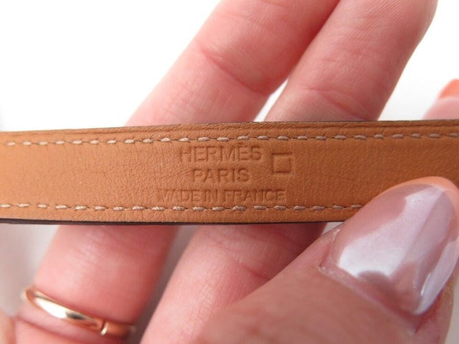 Bracelet bracelet HERMES kelly double tour cuir alligator crocodile noir 58 Facettes 260099