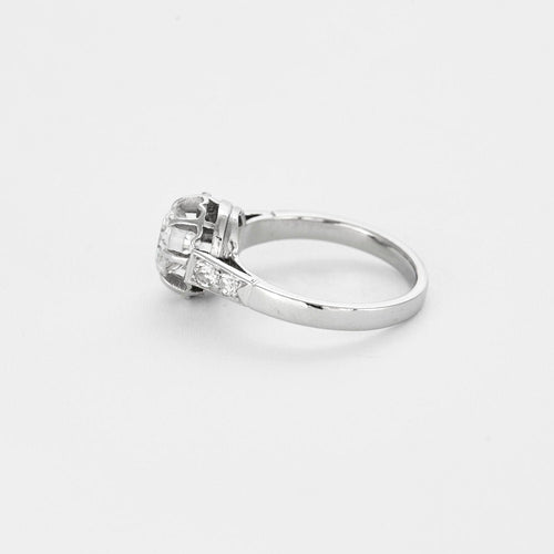 Bague 50 Solitaire Art déco platine et diamant 58 Facettes 240807