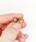 Boucles d'oreilles Puces d'oreilles or rose, fleurs et diamants taille rose (circa 1880) 58 Facettes A06248