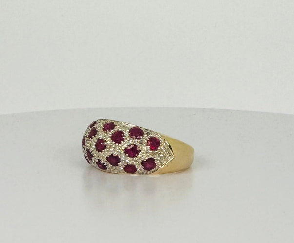 Bague Bague cocktail avec rubis et diamants 58 Facettes 2405008