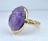 Bague 50 Bague en or jaune 18 carats, scarabée en améthyste mobile 58 Facettes AB447