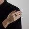 Bague 56 Bague Panda-Diamants et diamants noirs 58 Facettes 3344