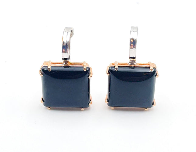 Boucles d'oreilles Boucles d'oreilles Art Déco Obsidienne 58 Facettes