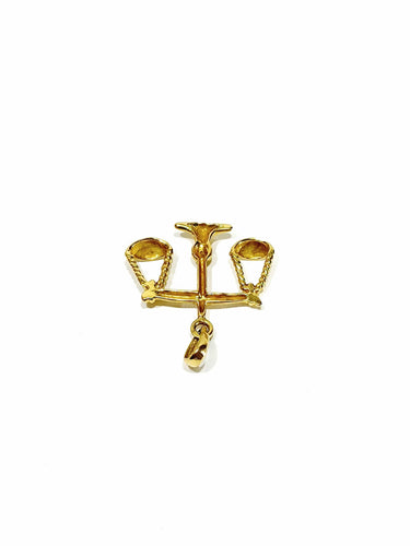 Pendentif Pendentif Justice Balance or jaune diamant 58 Facettes