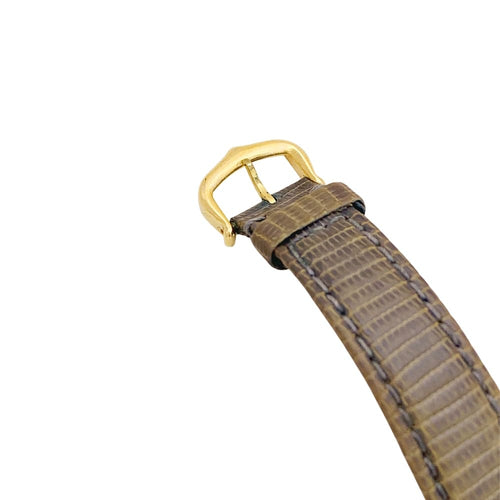 Montre Montre Cartier, "Tank Must" argent plaqué or, cuir. 58 Facettes 34826