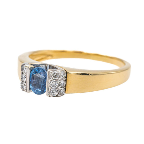 Bague 55 Bague Or jaune, Or blanc Saphir, Diamant 58 Facettes 2732084CN