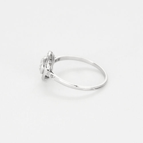 Bague 54,5 Charmente Bague en platine et diamants taille ancienne 58 Facettes CHAL1116