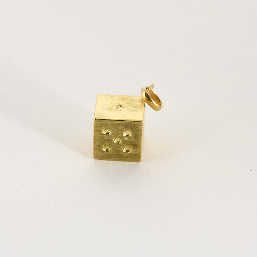 Pendentif Pendentif charm's Dé à jouer en or jaune 58 Facettes ALE3523